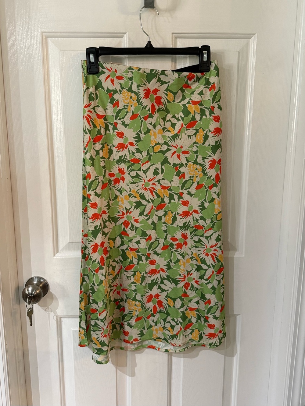 Floral Green Midi Skirt - Fresh Garden Print